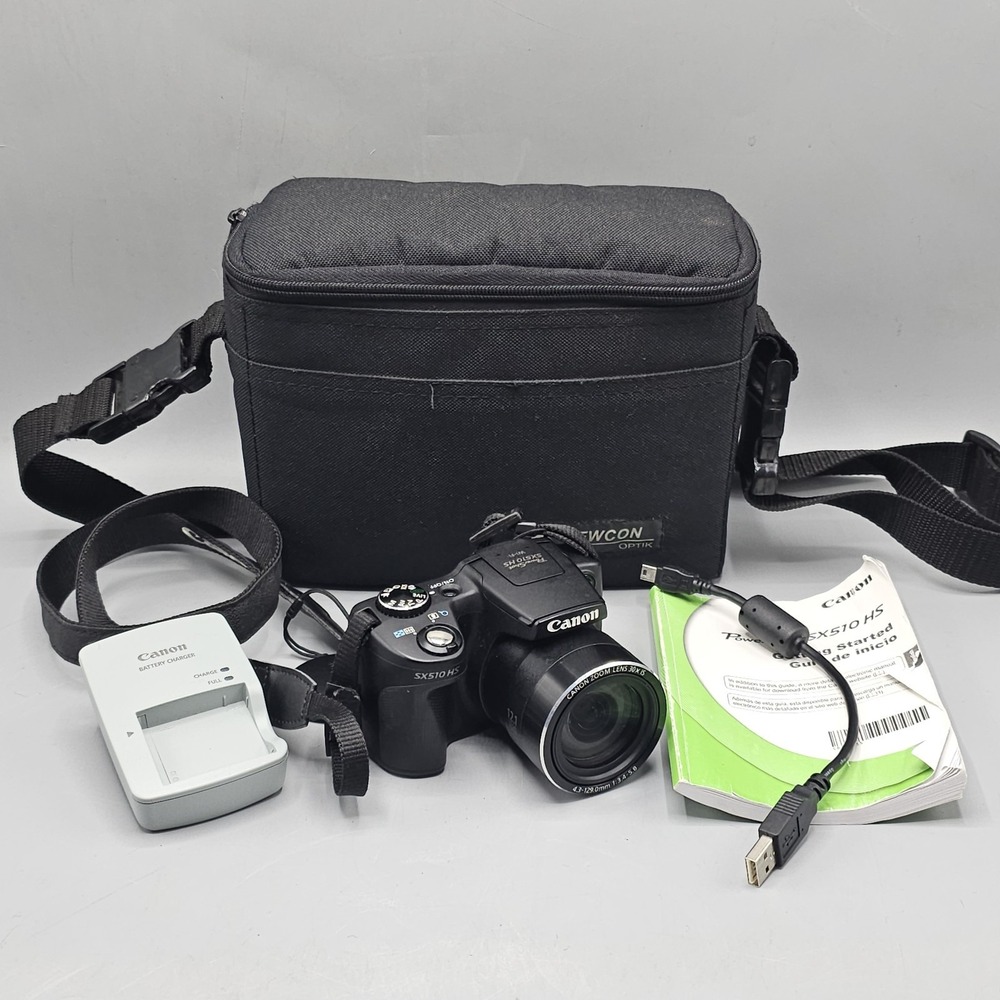 Canon PowerShot SX510 HS Digital Camera Bundle 12.1MP 30x Wi-Fi Tested!